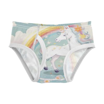 ALAZA Unicorn Horse Rainbow Star Boys' Briefs Soft Underwear Available in Sizes 4t