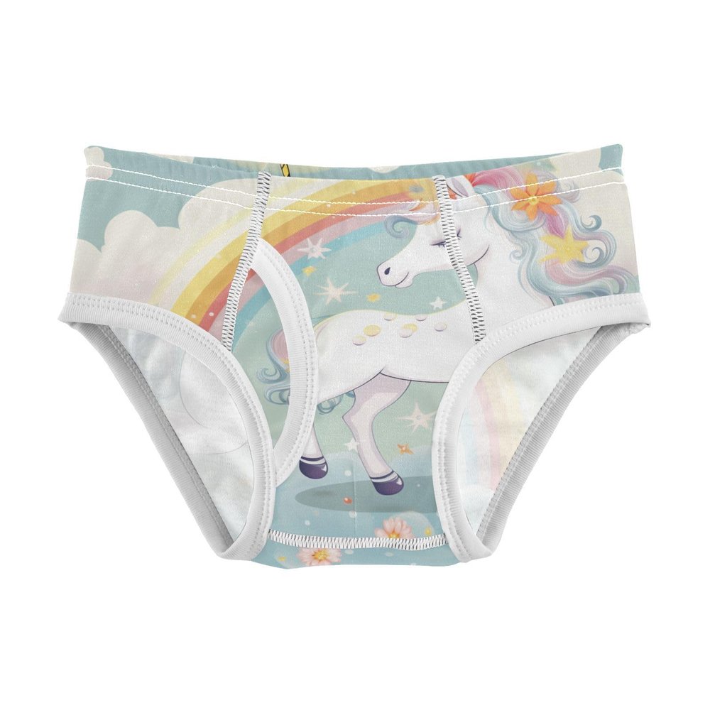 ALAZA Unicorn Horse Rainbow Star Boys' Briefs Soft Underwear Available in Sizes 4t