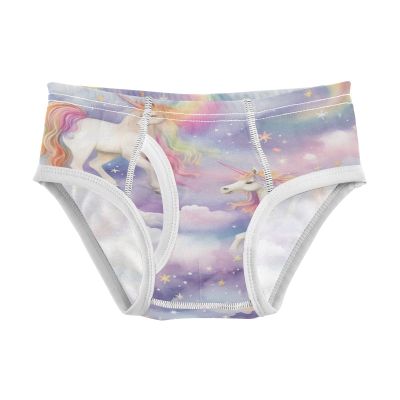 ALAZA Galaxy Nebula Unicorn Horse Cloud Boys' Briefs Soft Underwear Available in Sizes 2t Multicolor