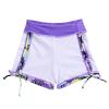Funnycokid Little Girl Swimsuit Size 5 6 Rash Guard Zipper Bathing Suit Cute Plam Tree Swimwear Short Long Sleeve 3 Pieces Kids Bikini view 4