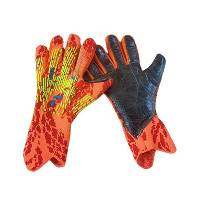 CarXs Soccer Goalkeeper Gloves Goalie Training Gloves Strong Grip Anti-Slip and Breathable for Adults and Children (Orange,9)