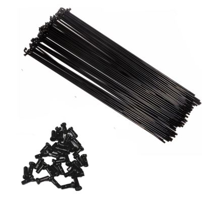 100PCS Fit Fit Fit For 26/27.5/29 Inch Wheels 14G Spokes 45# Steel 257-280MM Bicycle Spokes With Cappes (Color : 14X269MM)