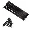100PCS Fit Fit Fit For 26/27.5/29 Inch Wheels 14G Spokes 45# Steel 257-280MM Bicycle Spokes With Cappes (Color : 14X269MM)