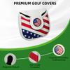 Mallet Putter Cover Headcover,Heel Shaft Mallet Cover Square with Magnetic Closure & USA Stars and Stripes view 4