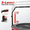 BCAN 40" Foldable Mini Trampoline Max Load 330lbs, Fitness Rebounder with Adjustable Foam Handle, Exercise Trampoline for Adults Indoor/Garden Workout, Black Red view 3