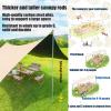 KAnduo Camping Tarp, 1815ft Tarp with Poles, Lightweight Awning Sunshade, Portable Multifunctional Backpacking Tarp, Ideal to Enjoy with Family and Friends(Milky White,177x173x102inch) view 3
