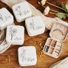Snirov Custom Jewelry Box, Personalized Jewelry Travel Case Leather Mini Jewelry Case with Name & Birth Flower Mothers Day Gifts, Birthday Gifts, Wedding Gifts for Women Mom Wife Girls view 3