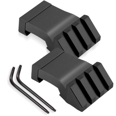 Bontok Picatinny Offset Rail Mounts, 45 Degree Picatinny Offset Aluminum Rail Low Profile Mount for lashlight Laser Sights Optics