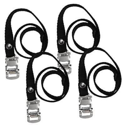 KOMBIUDA 4pcs Adjustable Slip Exercise Bike Pedal Straps Fixing Straps for Gym and Mountain Bikes Comfortable Footrest Accessories for Enhanced Performance