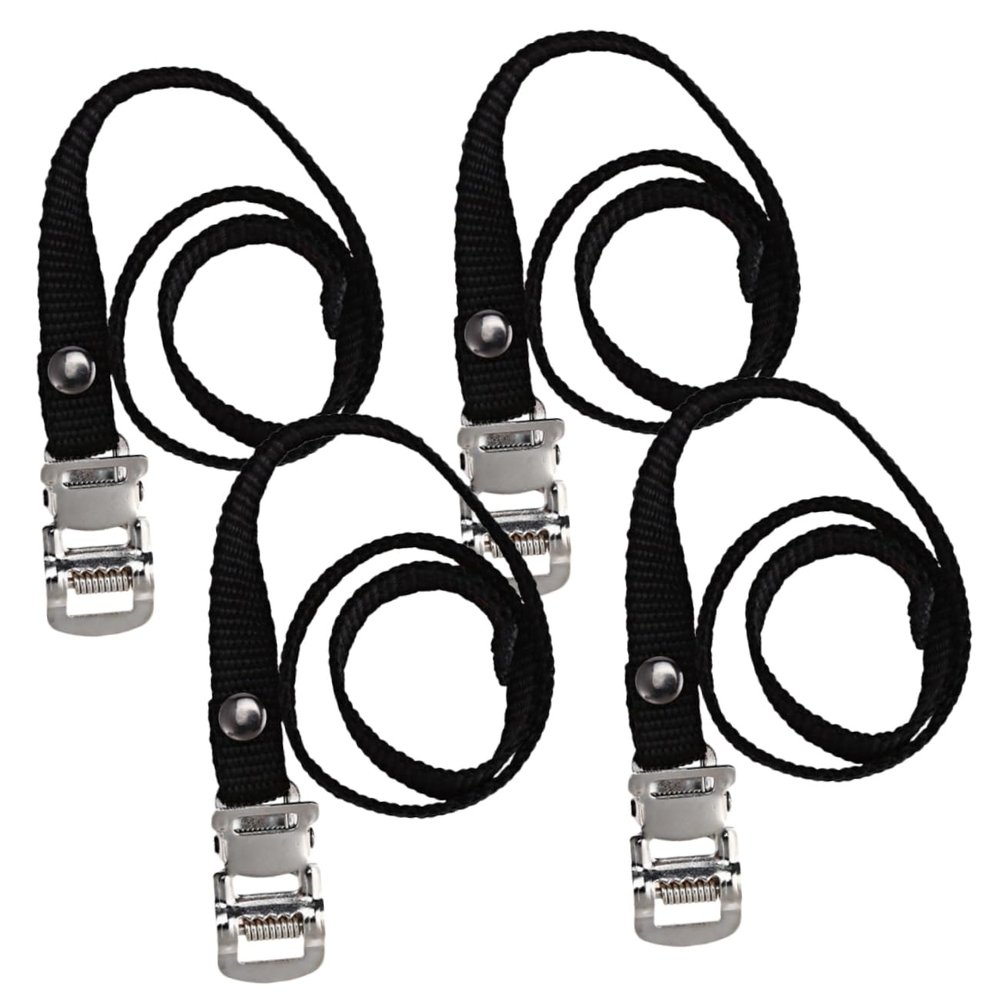 KOMBIUDA 4pcs Adjustable Slip Exercise Bike Pedal Straps Fixing Straps for Gym and Mountain Bikes Comfortable Footrest Accessories for Enhanced Performance
