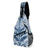 ZJCDPBR Sling Bag Blue Pattern Printed Sling Backpack Multipurpose Crossbody Shoulder Bag Urban Outdoor Travel Hiking Daypack for Women Men, 38x20cm view 1