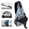 ZJCDPBR Sling Bag Blue Pattern Printed Sling Backpack Multipurpose Crossbody Shoulder Bag Urban Outdoor Travel Hiking Daypack for Women Men, 38x20cm view 4