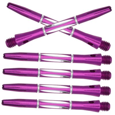 GANAZONO 6pcs Metal Dart Shafts Durable Aluminum Replacement Stems for Darts Accessories Purple Thread Shafts Suitable for All Players Enhance Your Game Performance