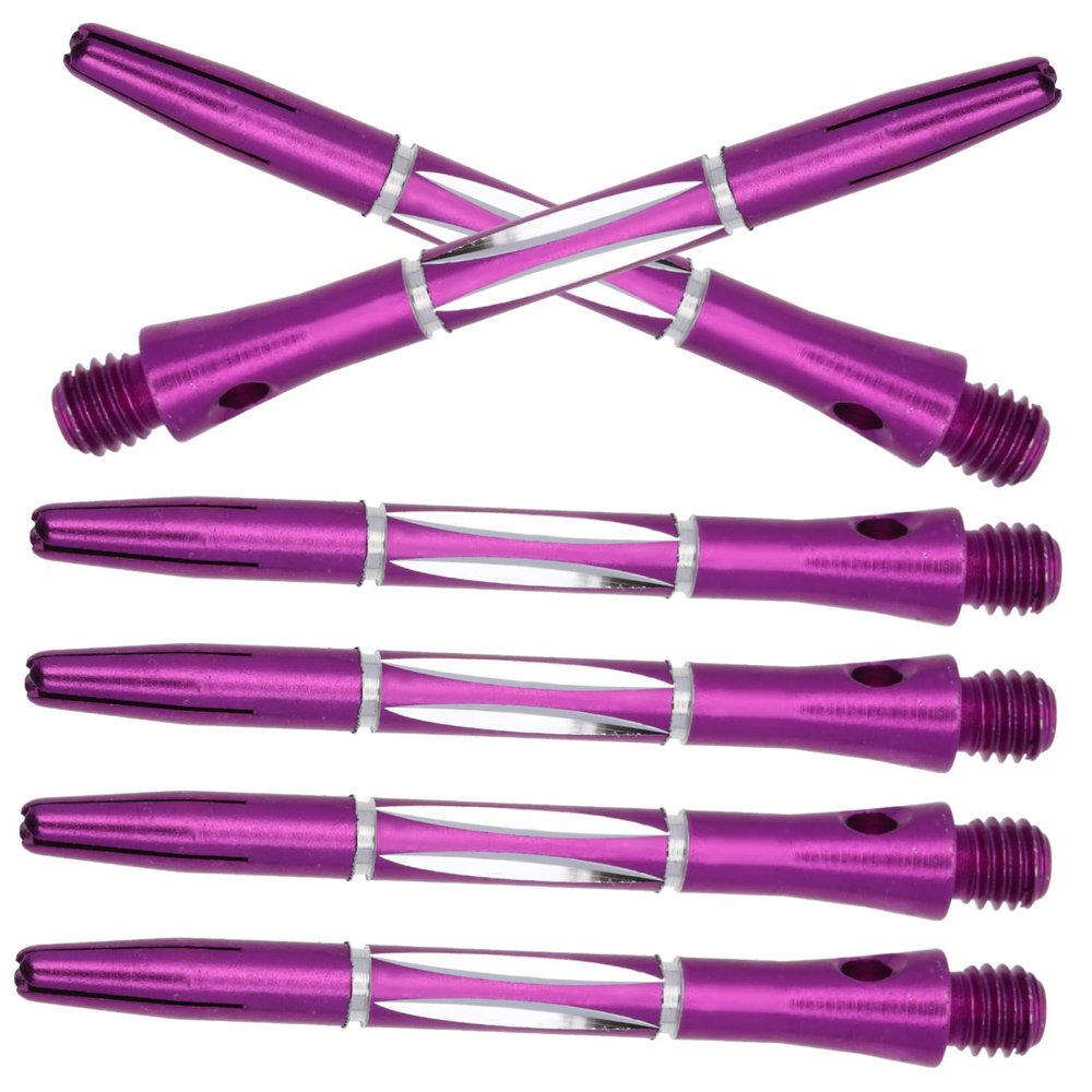 GANAZONO 6pcs Metal Dart Shafts Durable Aluminum Replacement Stems for Darts Accessories Purple Thread Shafts Suitable for All Players Enhance Your Game Performance