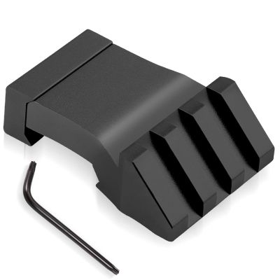 Bontok Picatinny Offset Rail Mounts, 45 Degree Picatinny Offset Aluminum Rail Low Profile Mount for lashlight Laser Sights Optics