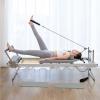 ZHDLdpUS Pilates Reformer, Foldable Pilates Machine, Adjustable Intensity Pilates Bed, Multifunctional Pilates Reformer, Exercise Yoga Equipment, Pilates Bed Fitness Equipment, 175*57*72.5cm, Beige view 1