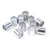 Srutueo 56Pcs Skateboard Truck Hardware Kit Skateboard Spacers Longboard Axle Nuts Skateboard Accessories, silver & black view 2