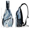 ZJCDPBR Sling Bag Marble Texture Printed Sling Backpack Multipurpose Crossbody Shoulder Bag Urban Outdoor Travel Hiking Daypack for Women Men, 38x20cm view 2