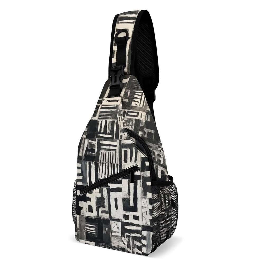 ZJCDPBR Sling Bag Weird Shape Printed Sling Backpack Multipurpose Crossbody Shoulder Bag Urban Outdoor Travel Hiking Daypack for Women Men, 38x20cm