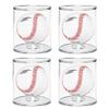 Baseball Display Case Cylinder,Larger Acrylic Display Case 3.5" Dia with Interior Replaceable Baseball Ring Holder & 2 Size-Varied Coin Holders (Round 4 Pack) view 1