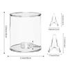 Baseball Display Case Cylinder,Larger Acrylic Display Case 3.5" Dia with Interior Replaceable Baseball Ring Holder & 2 Size-Varied Coin Holders (Round 4 Pack) view 3