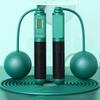 BAIZHONGJIE Jump Ropes with Counter and Silicone Handles,Training Ropeless Skipping Rope for Fitness,Adjustable Weighted Cordless Jump Rope for Men Women,Green view 1