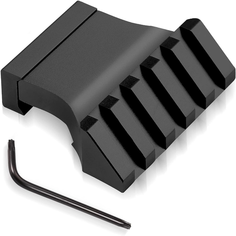 Bontok Picatinny Offset Rail Mounts, 45 Degree Picatinny Offset Aluminum Rail Low Profile Mount for lashlight Laser Sights Optics