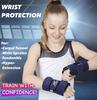 QALARO Suede Wrist Supports (Pair) with Bag | Gymnastics, Acrobatics, Cheer Adjustable Wrist Guards | Wrist Injury Prevention | Wrist Support Brace | Hand Wraps view 3