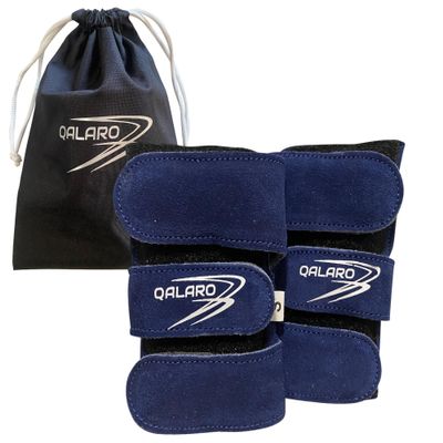 QALARO Suede Wrist Supports (Pair) with Bag | Gymnastics, Acrobatics, Cheer Adjustable Wrist Guards | Wrist Injury Prevention | Wrist Support Brace | Hand Wraps