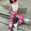 Camo Cargo Pants for Women Casual Combat Army Pant Multi-Pocket Military Tactical Cinch Bottom Camouflage Trousers view 3