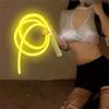 Programmable LED Luminous Whip Holding USB Rechargeable Fiber Optic Whip Light Whip LED Whip Flow for Rave Party (2m-Voice Control) view 2