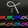Programmable LED Luminous Whip Holding USB Rechargeable Fiber Optic Whip Light Whip LED Whip Flow for Rave Party (2m-Voice Control) view 3