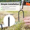 JPOIP 12-Inch Trampoline High Wind Stakes Heavy Duty Ground Anchors U Rebar Stakes for Trampoline, Dog Fence (48 Pack) view 4