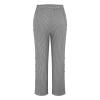 Womens Striped Linen Pants Summer High Waisted Straight Leg Cotton Linen Beach Pants Casual Button Capris Trousers Black view 4