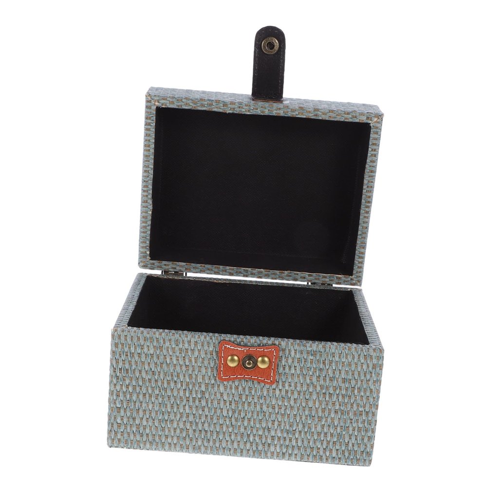 Ciieeo Wood Jewelry Case with Lid, Simple Elegant Bedroom Storage Box