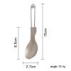 RUNGEASINI Titanium Cutlery Camping Folding Spoon Outdoor Portable Tableware Set Travel Lightweight Flatware RT004T view 2