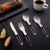 RUNGEASINI Titanium Cutlery Camping Folding Spoon Outdoor Portable Tableware Set Travel Lightweight Flatware RT004T view 4