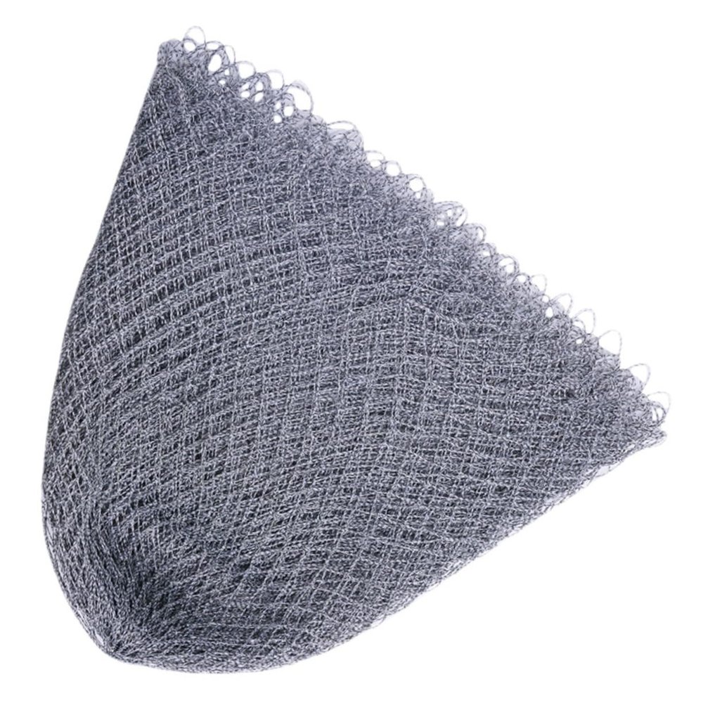 COOLHIYA Fishing Net for Boys and Girls Strong Fishing Line Hand Woven Net Head Portable Tear Resistant Great for Family Outing Fish Shrimp Catching Grey Small Hole