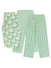 Mad Dog Girl's Pajama Pants - 2/3 Pack, Soft Micro Fleece Fashion Sleepwear Lounge. Sizes: 6-16, 3 Pack, 10-12, Green Flowers/Green Plaid/Green Solid view 1