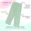Mad Dog Girl's Pajama Pants - 2/3 Pack, Soft Micro Fleece Fashion Sleepwear Lounge. Sizes: 6-16, 3 Pack, 10-12, Green Flowers/Green Plaid/Green Solid view 2