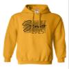 4X-Large Gold Mens Script Heart Senior 2025 Graduate High School College Sweatshirt Hoodie view 2