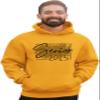 4X-Large Gold Mens Script Heart Senior 2025 Graduate High School College Sweatshirt Hoodie view 3