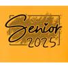 4X-Large Gold Mens Script Heart Senior 2025 Graduate High School College Sweatshirt Hoodie view 4