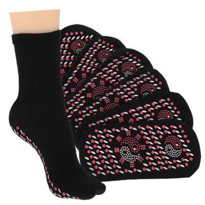 Milisten 4 Pairs Heating Socks Waterproof Ski Socks Self Heated Socks Slimming Ladies Black Socks Heated Socks Women Womens Dress Socks Sock for Men Magnetic Sleeve Comfortable Child Cotton, Medium