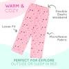 Mad Dog Girl's Pajama Pants - 2/3 Pack, Soft Micro Fleece Fashion Sleepwear Lounge. Sizes: 6-16, 3 Pack, 14-16, Pink Bow&Butterfly/Pink Stars/Pink Solid view 2