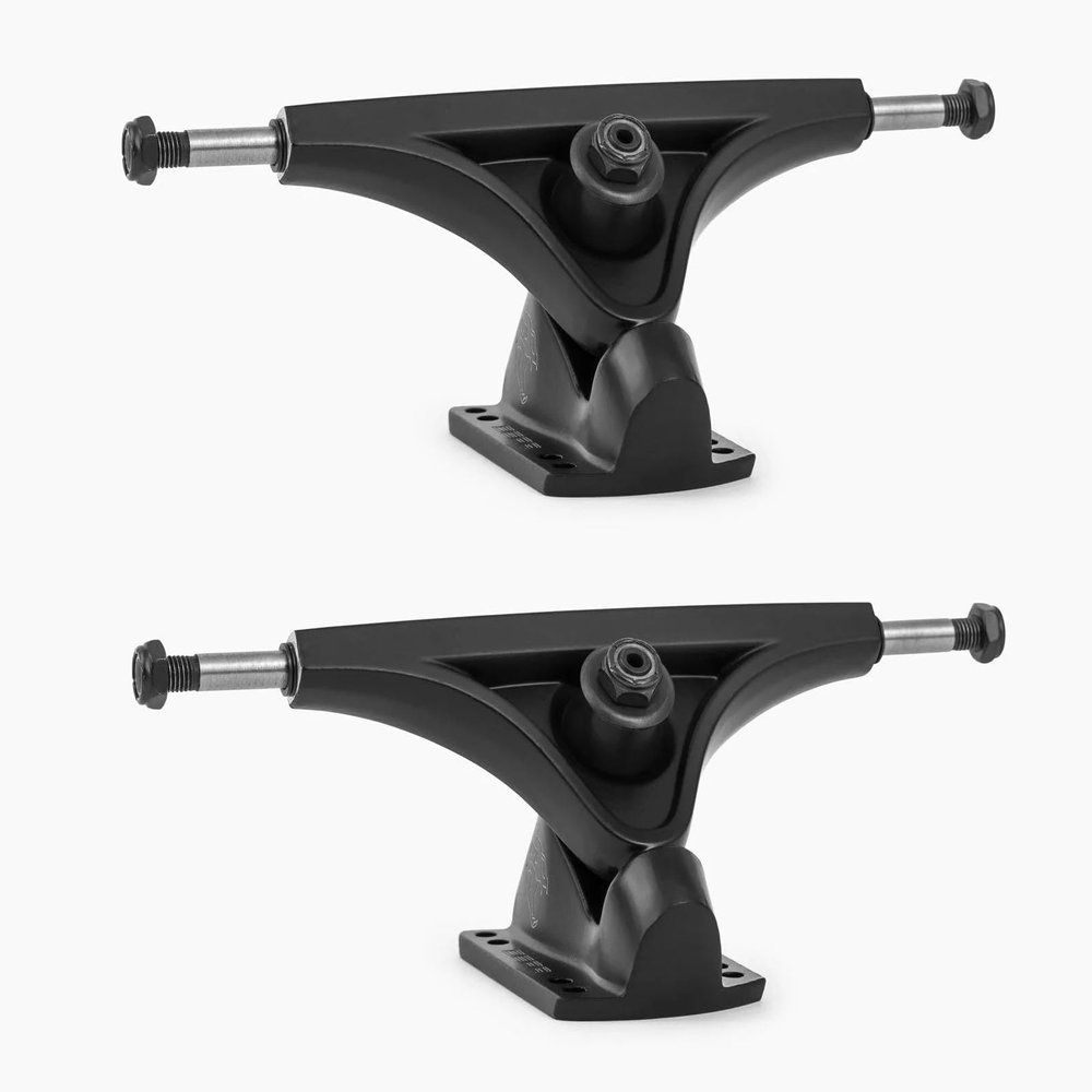 Bear Trucks Gen 6 Grizzly Longboard Trucks, Black, 155mm 40 - 90a Black Bushing