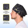 Stars Print Scrub Cap with Buttons view 2