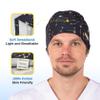 Stars Print Scrub Cap with Buttons view 3