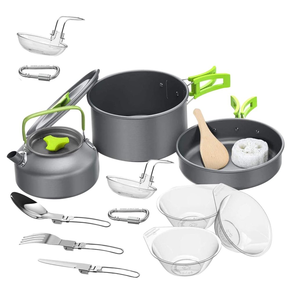 POPETPOP 1 Set Picnic Barbecue Pot Camping Cookware Set Portable Camping Cooking Utensils