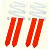 VANZACK 2pcs Rugby Waist Belt Red Flags for Flag Football Training and Easy to Use for Practices and view 4